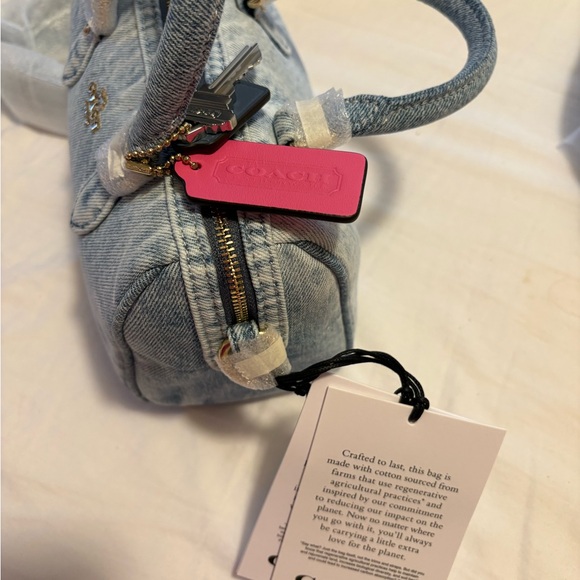 Coach Loved Denim Mini Rowan Satchel! BNWT - Picture 5 of 10